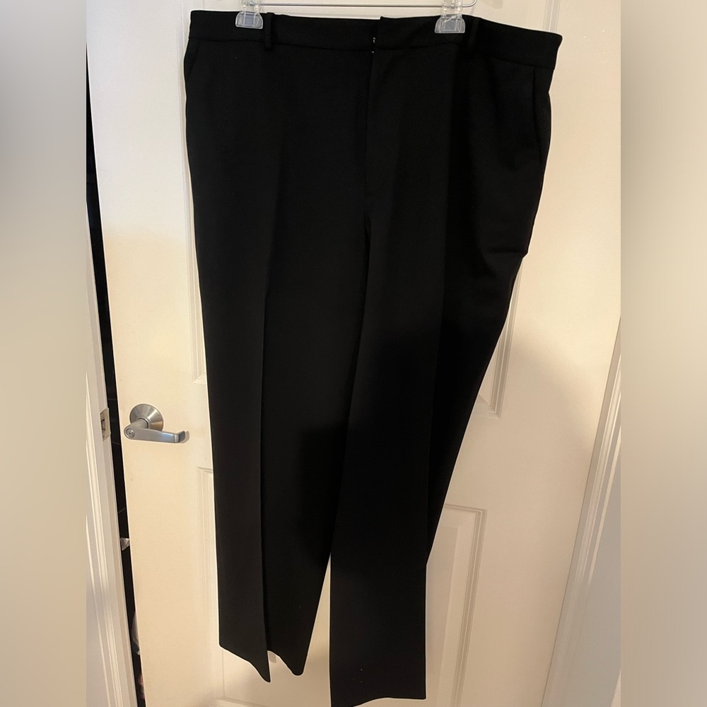 EUC Lauren Ralph Lauren black stretch wool dress pants, straight leg, size 20W